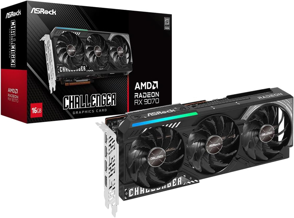 ASRock Radeon RX 9070 Challenger 16GB OC Graphics Card