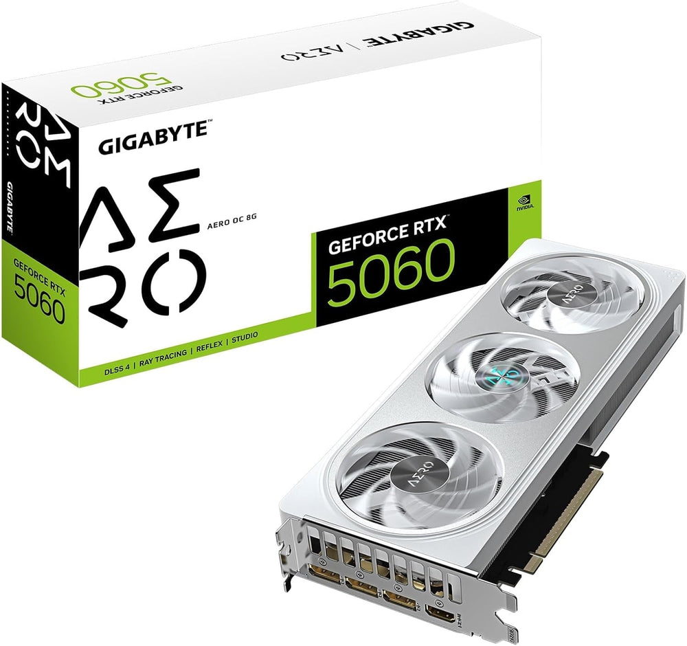 GIGABYTE GeForce RTX 5060 AERO OC 8G — 8GB GDDR7 Graphics Card