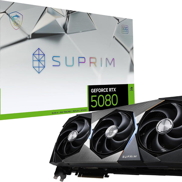 MSI GeForce RTX 5080 16G SUPRIM SOC — 16GB GDDR7 Graphics Card