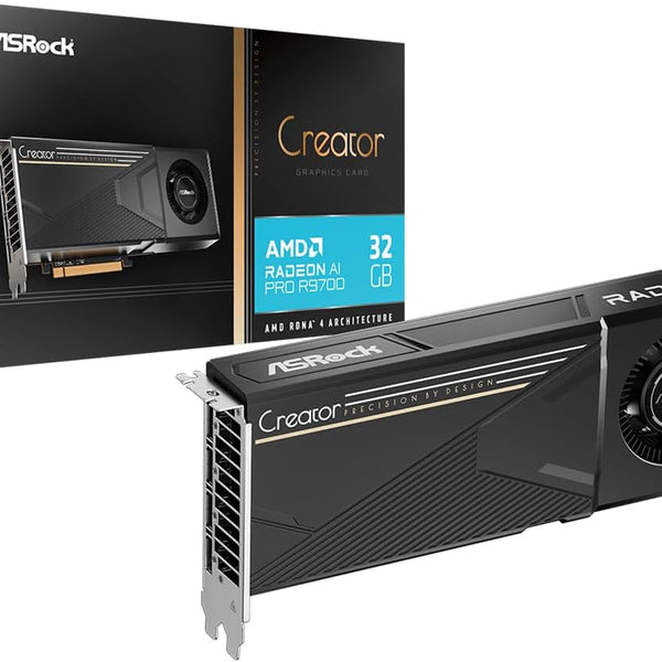 ASRock Radeon AI PRO R9700 Creator 32GB Graphics Card