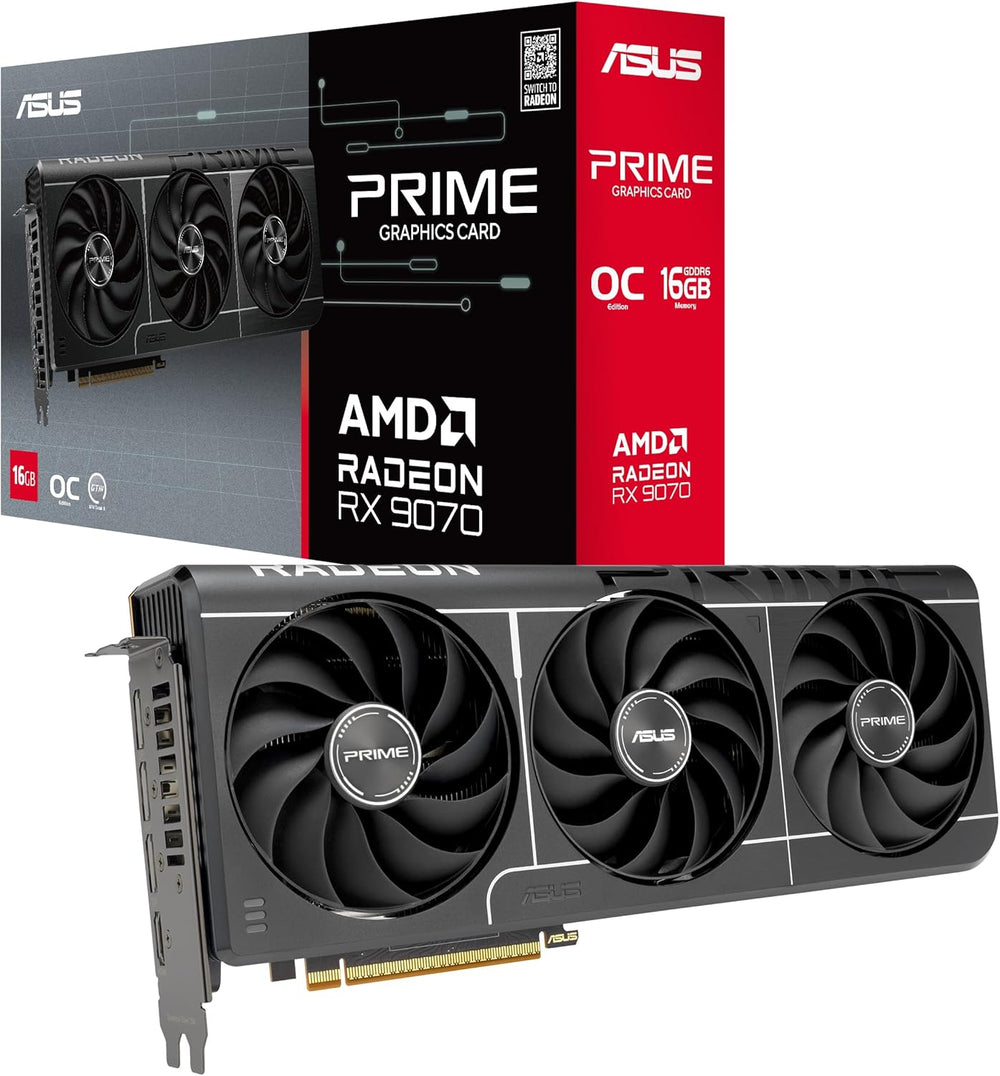 ASUS Prime Radeon RX 9070 EVO OC Edition — 16GB GDDR6 Graphics Card