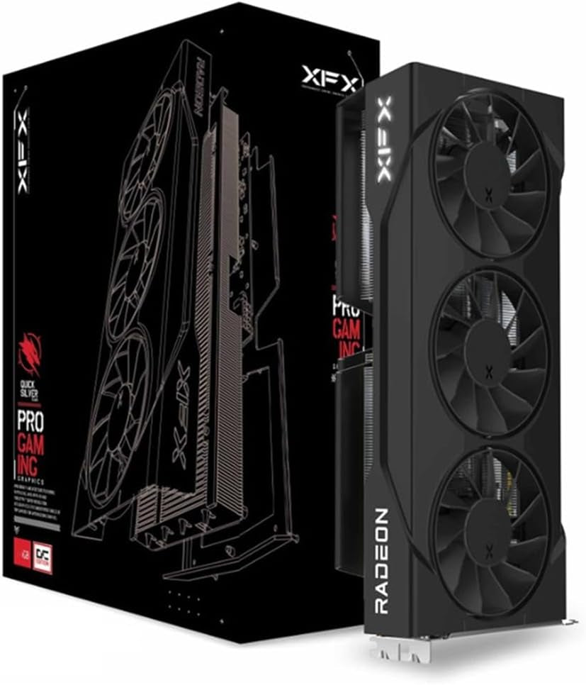 XFX Swift AMD Radeon RX 9060 XT OC Triple Fan Gaming Edition — 16GB GDDR6 Graphics Card