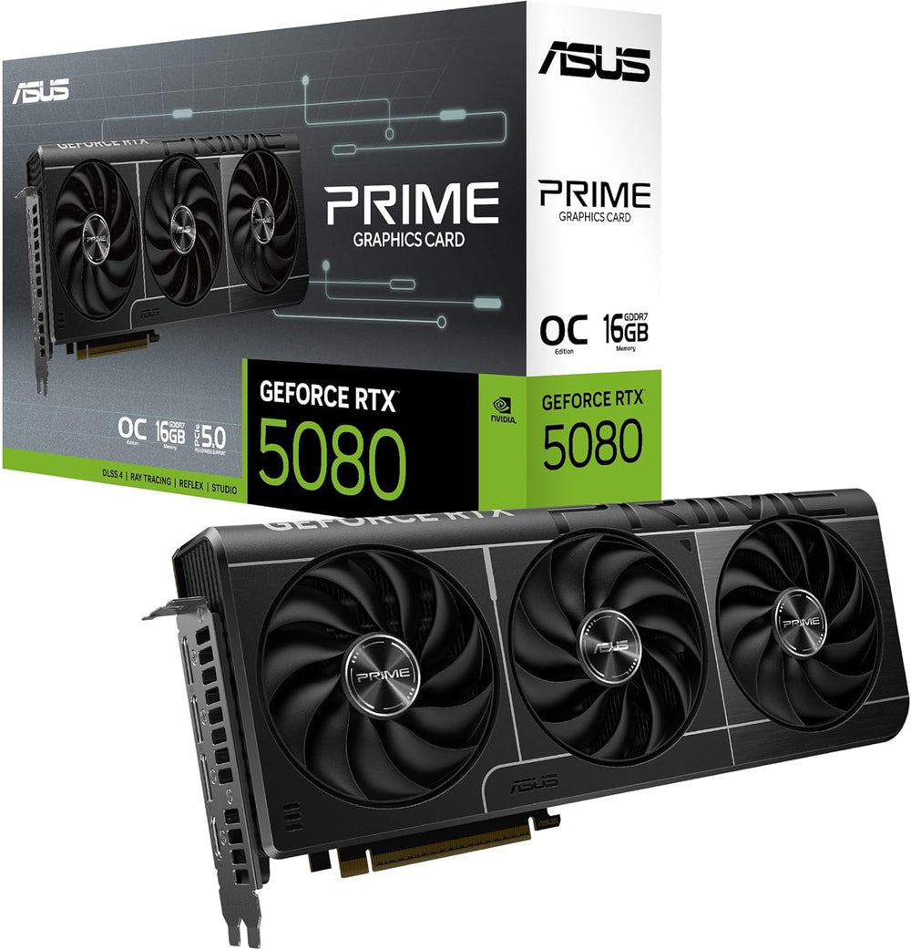 ASUS Prime GeForce RTX 5080 EVO OC Edition — 16GB GDDR7 Graphics Card