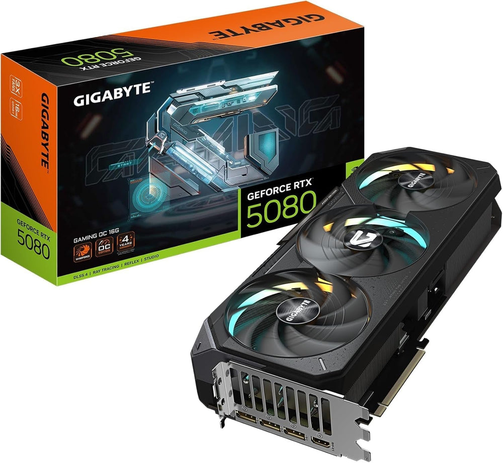 GIGABYTE GeForce RTX 5080 Gaming OC 16G — 16GB GDDR7 Graphics Card