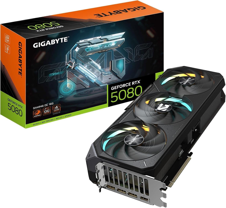 GIGABYTE GeForce RTX 5080 Gaming OC 16G — 16GB GDDR7 Graphics Card