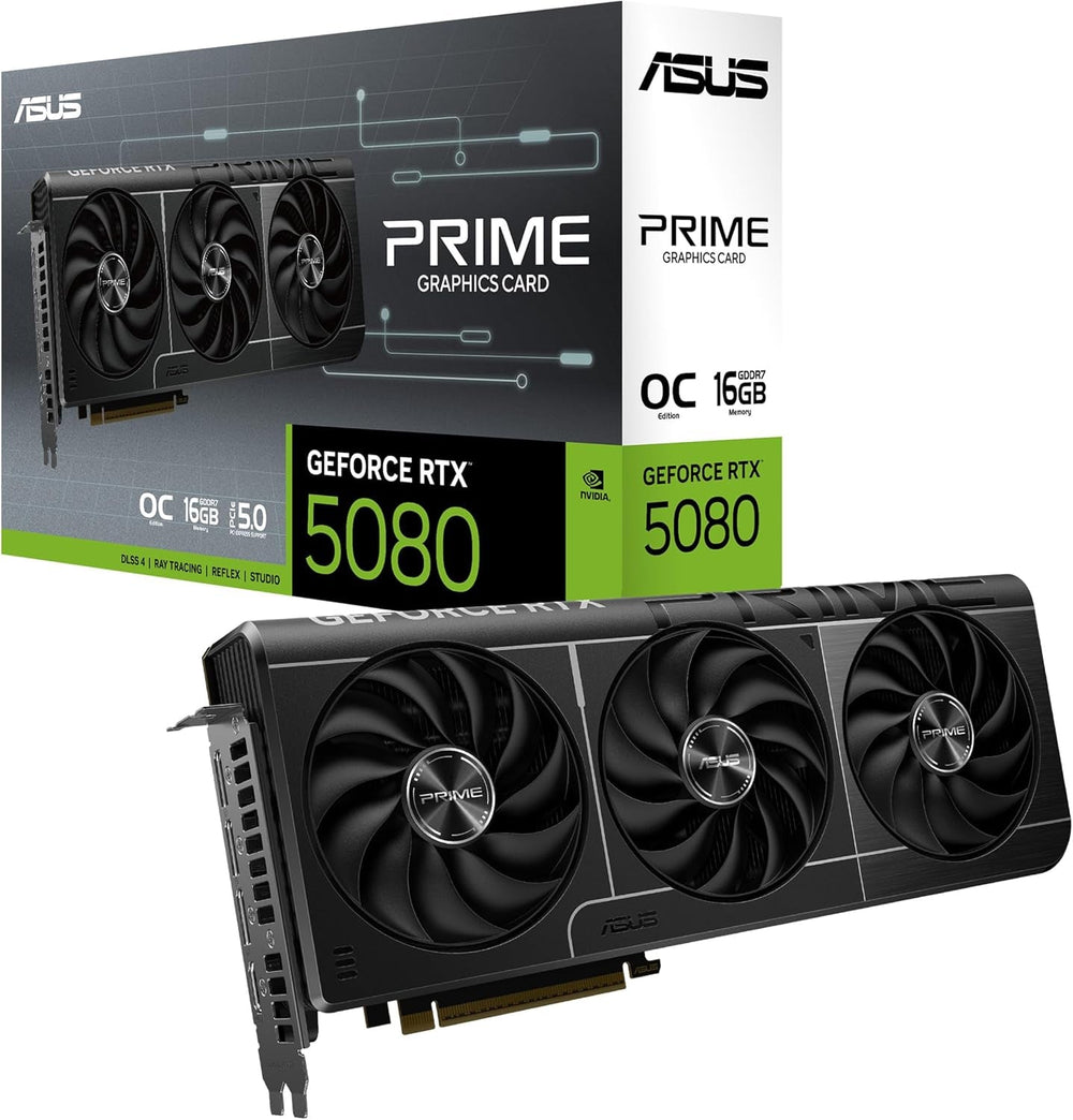 ASUS Prime GeForce RTX 5080 OC Edition — 16GB GDDR7 Graphics Card