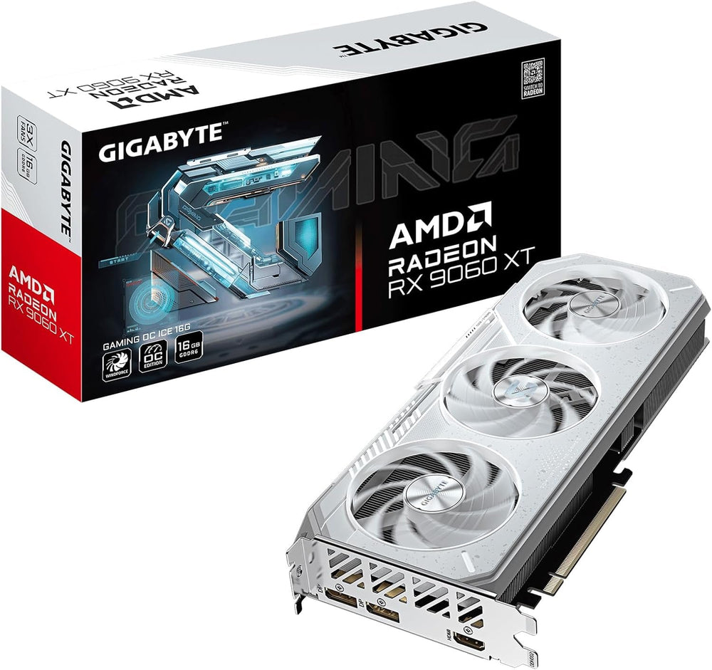 GIGABYTE Radeon RX 9060 XT Gaming OC ICE 16G — 16GB GDDR6 Graphics Card