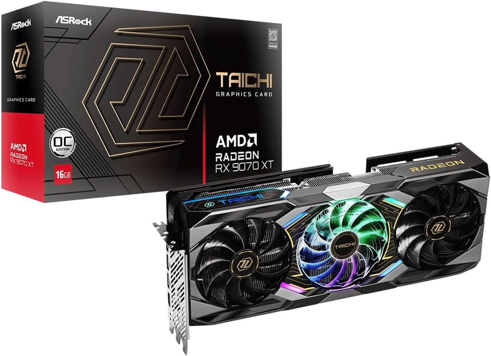 ASRock Radeon RX 9070 XT Taichi 16GB OC Graphics Card