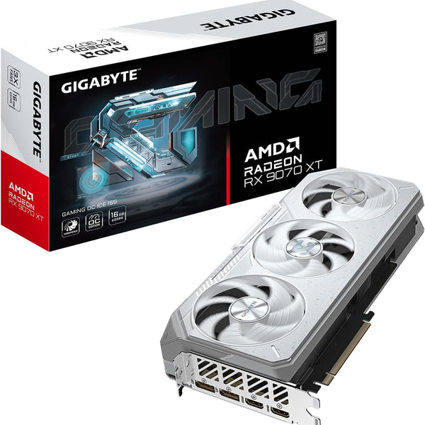 GIGABYTE Radeon RX 9070 XT Gaming OC ICE 16G — 16GB GDDR6 Graphics Card