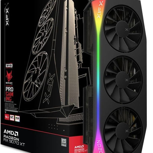 XFX Mercury AMD Radeon RX 9070 XT OC Gaming Edition — 16GB GDDR6 Graphics Card