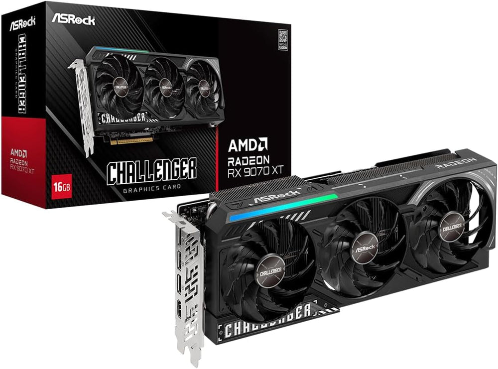 ASRock Radeon RX 9070 XT Challenger 16GB Graphics Card