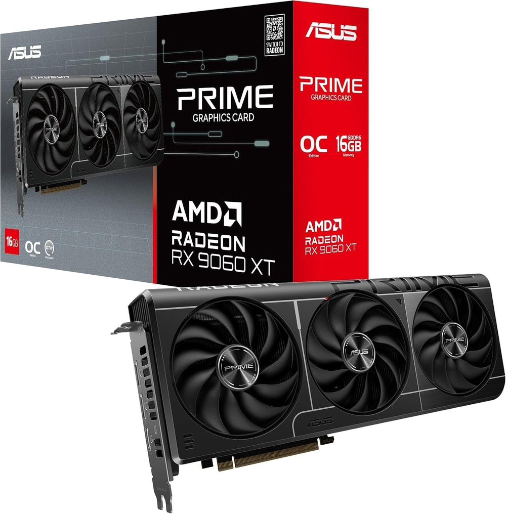 ASUS Prime Radeon RX 9060 XT OC Edition — 16GB GDDR6 Graphics Card